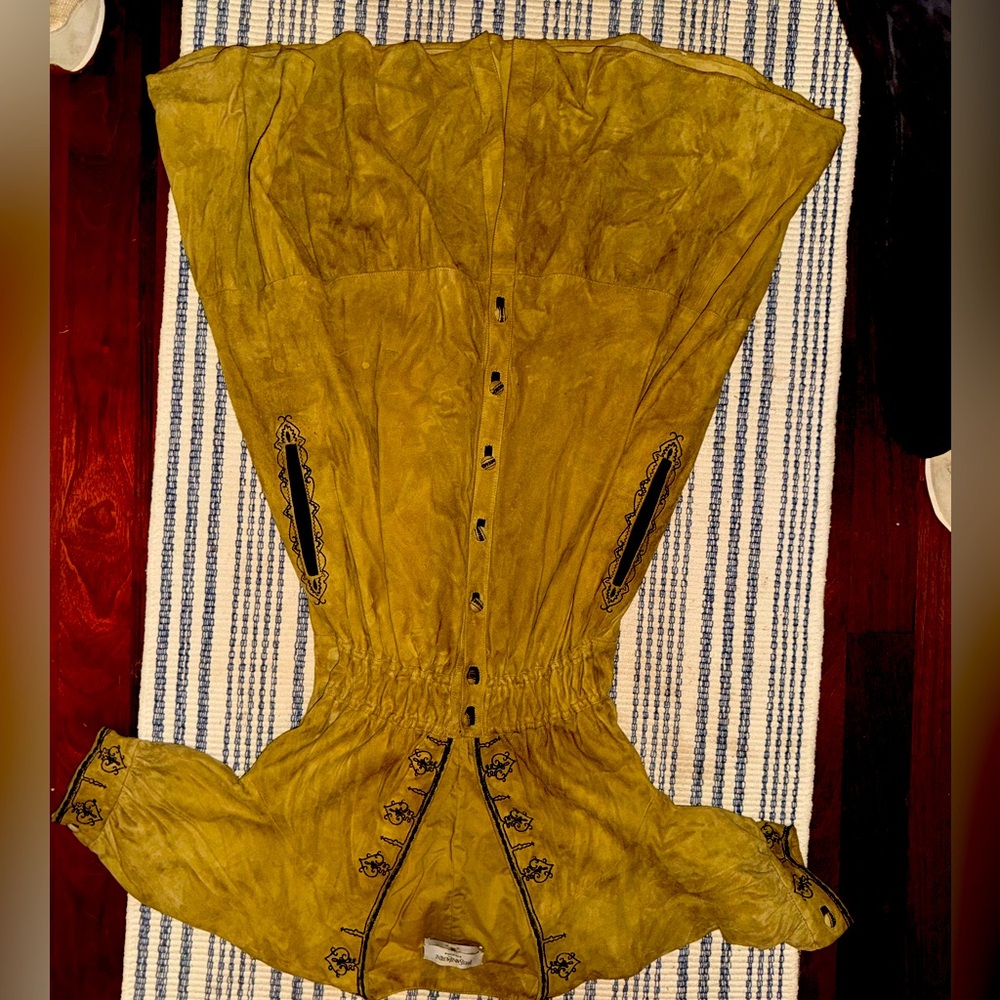 Yves Saint Laurent Size 36 suede and embroidered dress, very good condition